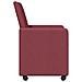Sedie da Pranzo con Ruote 2 pcs Rosso vino 57 x 66 x 94 cm - Foto miniatura 5