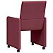 Sedie da Pranzo con Ruote 2 pcs Rosso vino 57 x 66 x 94 cm - Foto miniatura 6