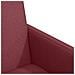 Sedie da Pranzo con Ruote 2 pcs Rosso vino 57 x 66 x 94 cm - Foto miniatura 7