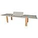 Lullaby - Tavolo Allungabile Con Gambe Alluminio Effetto Legno - Foto miniatura 1