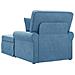 Chaise Longe con Gonna con cuscino 3 pcs Blu Tessuto in Cords - Foto miniatura 6