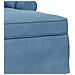 Chaise Longe con Gonna con cuscino 3 pcs Blu Tessuto in Cords - Foto miniatura 7