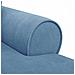 Chaise Longe con Gonna con cuscino 3 pcs Blu Tessuto in Cords - Foto miniatura 8