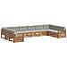 Set divani con cuscino 10 pcs Grigio Naturale e Chiaro - Foto miniatura 1