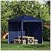 Parete per tenda da festa 2 pcs Blu 200 x 195 cm PE e Acciaio - Foto miniatura 2