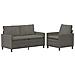 Set di divani 2 pcs Grigio Chiaro Tessuto - Foto miniatura 1