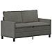 Set di divani 2 pcs Grigio Chiaro Tessuto - Foto miniatura 4