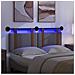 Testiera sospesa Con luce LED Grigio Scuro PU Antico - Foto miniatura 5