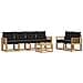 Set di divani da esterno con cuscino 7 pcs Bianco e Nero - Foto miniatura 1