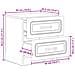 Armadio da Notte con cassetto Legno antico 43 x 34,5 x 44,5 cm - Foto miniatura 9