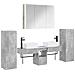 Set di mobili per il bagno 6 pcs Grigio Cemento - Foto miniatura 1