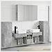 Set di mobili per il bagno 6 pcs Grigio Cemento - Foto miniatura 2