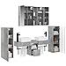 Set di mobili per il bagno 6 pcs Grigio Cemento - Foto miniatura 3