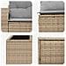 Set di divani 6 pz Beige e Grigio Chiaro - Foto miniatura 3