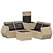 Set di divani 6 pz Beige e Grigio Chiaro - Foto miniatura 5
