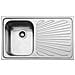 SP861D Lavello da incasso in Acciaio Inox Satinato Satinato con 1 Vasca Dimensioni 86 x 50 cm - Foto miniatura 1