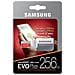 MicroSD XC EVO Plus Capacità 256 GB UHS-I 3 Classe 10 Velocità fino 100 MB / s con Adattatore SD, ideale per smartphone, tablet, fotocamere e per realizzare video in 4K. - Foto miniatura 2