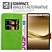 Custodia Compatibile Con Huawei Mate 8 In Verde Erbe - Coperchio Protettiva Con Chiusura Magnetica, Funzione Stand E Tasca Per Le Carte - Foto miniatura 2