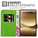 Custodia Compatibile Con Huawei Mate 8 In Verde Erbe - Coperchio Protettiva Con Chiusura Magnetica, Funzione Stand E Tasca Per Le Carte - Foto miniatura 8