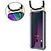 Catena Di Telefoni Cellulari Compatibile Con Samsung Galaxy A40 In Blu Notte - Coperchio Protettivo In Silicone Con Anelli D'oro, Cinturino In Corda E Custodia Staccabile - Foto miniatura 8