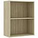 Libreria A 2 Ripiani Rovere Sonoma 60x30x76,5 Cm In Truciolato - Foto miniatura 2