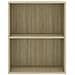 Libreria A 2 Ripiani Rovere Sonoma 60x30x76,5 Cm In Truciolato - Foto miniatura 4