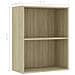 Libreria A 2 Ripiani Rovere Sonoma 60x30x76,5 Cm In Truciolato - Foto miniatura 6