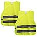2pcs Bambini Maglia Di Sicurezza Per Bambini High Visibility Gilet Per Corsa Ciclismo Escursionismo E Gite Scolastiche Formato Universale S Per Ragazzi E Ragazze (50x45cm Giallo)  - Foto miniatura 1