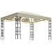 Gazebo con Stringa di Luci LED 3x4 m Crema - Foto miniatura 1