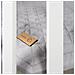 Box Per Bambini Style - 75x100 - Incl. Cuscinetti Di Protezione Grigio E Ruote - Legno Bianco - Foto miniatura 7