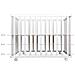Box Per Bambini Style - 75x100 - Incl. Cuscinetti Di Protezione Grigio E Ruote - Legno Bianco - Foto miniatura 4