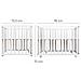 Box Per Bambini Style - 75x100 - Incl. Cuscinetti Di Protezione Grigio E Ruote - Legno Bianco - Foto miniatura 8