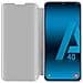 Custodia Compatibile Con Samsung Galaxy A40 In Agata Argento - Clear View Specchio Coperchio Protettivo Con Funzione Di Supporto Protezione A 360 Gradi - Foto miniatura 2
