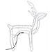 Figure Natalizie Renne 3 Pz Bianco Freddo 76x42x87 Cm - Foto miniatura 3