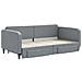 Divano Letto Estraibile Cassetti Grigio Chiaro 100x200 Tessuto - Foto miniatura 2