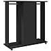 Armadio Con Ruote Nero 102x38x110 Cm In Legno Multistrato - Foto miniatura 5