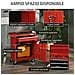 Carrello Porta Attrezzi 2 In 1 Con Cassetta Rimovibile E Armadietto Con Chiave In Acciaio, Rosso - Foto miniatura 5