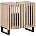 Mobile Lavabo Da Bagno 62x34x58cm In Legno Massello Di Mango - Foto miniatura 1