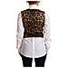 Canotta Senza Maniche Scollo V Leopardato Velluto Coste Marrone - I... - Foto miniatura 3