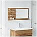 Mobile Bagno Specchio Rovere Artigianale 90x11x45 Cm Truciolato - Foto miniatura 3