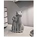 Scultura Gatti 1 - Argento - Poliresina - 13x10x21 Cm - Foto miniatura 5