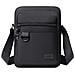 Elegante Borsa A Tracolla Verticale In Tessuto Oxford Per Uomo Black - Foto miniatura 1