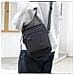 Elegante Borsa A Tracolla Verticale In Tessuto Oxford Per Uomo Black - Foto miniatura 3
