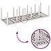 Set da pranzo da giardino  da 11 pezzi con cuscini Bianco Polyrattan, Tavolo da giardino  Bianco 150x100x73 cm Polyrattan, Sedie da giardino  con cuscini 2 pezzi Bianco Polyrattan, Sedie da giardino  con cuscini 4 pezzi Bianco Polyrattan - Foto miniatura 9
