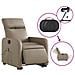 Poltrona Alzapersona Massaggio Elettrica Cappuccino Similpelle - Foto miniatura 5