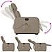Poltrona Alzapersona Massaggio Elettrica Cappuccino Similpelle - Foto miniatura 6