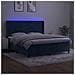Letto a Molle con Materasso e LED Blu Scuro 180x200 cm - Foto miniatura 3
