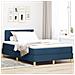 Letto con Rete a Molle e Materasso Blu 120x200 cm Tessuto - Foto miniatura 2