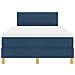 Letto con Rete a Molle e Materasso Blu 120x200 cm Tessuto - Foto miniatura 8