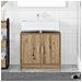 Mobile lavabo Rovere artigianale 63x29x55 cm Legno ingegnerizzato - Foto miniatura 2